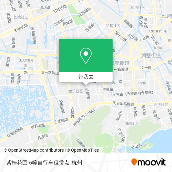 紫桂花园-6幢自行车租赁点地图