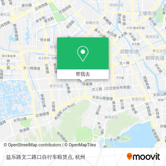 益乐路文二路口自行车租赁点地图