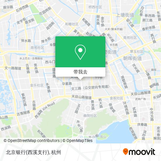 北京银行(西溪支行)地图