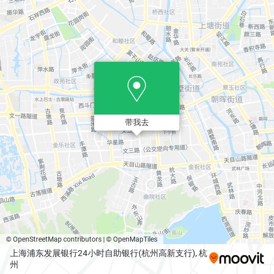 上海浦东发展银行24小时自助银行(杭州高新支行)地图