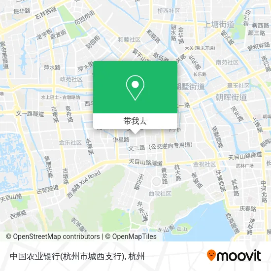 中国农业银行(杭州市城西支行)地图