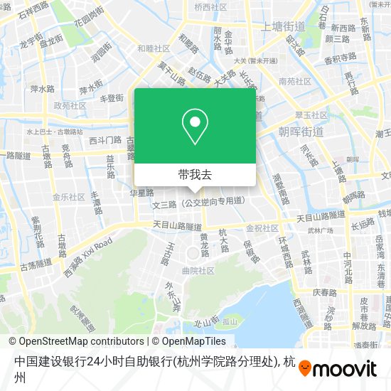 中国建设银行24小时自助银行(杭州学院路分理处)地图