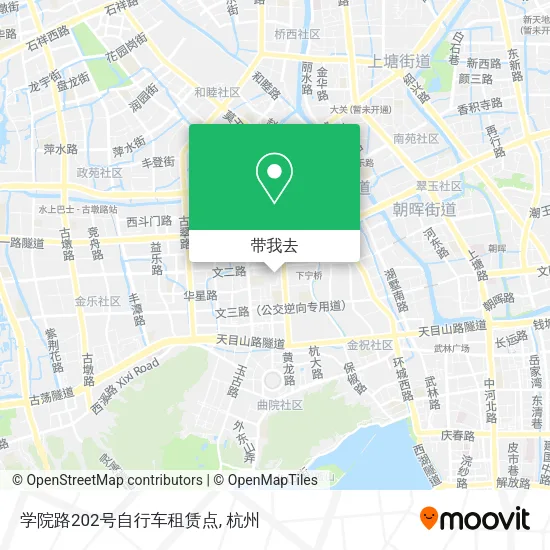 学院路202号自行车租赁点地图