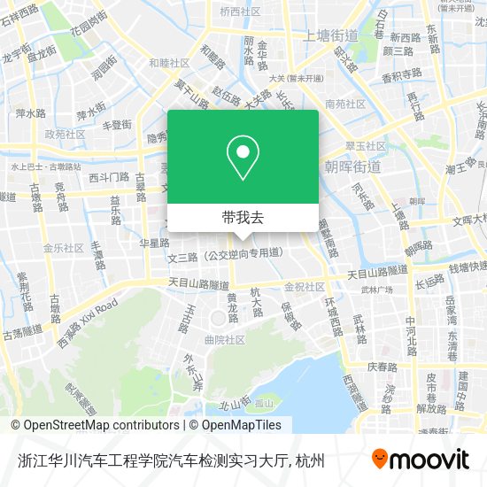 浙江华川汽车工程学院汽车检测实习大厅地图