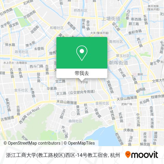 浙江工商大学(教工路校区)西区-14号教工宿舍地图