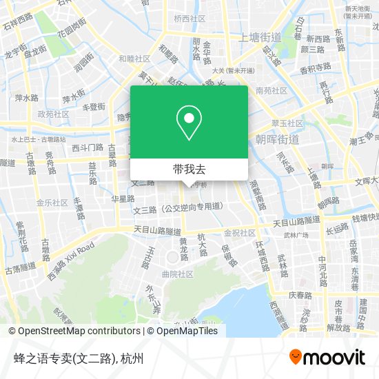 蜂之语专卖(文二路)地图