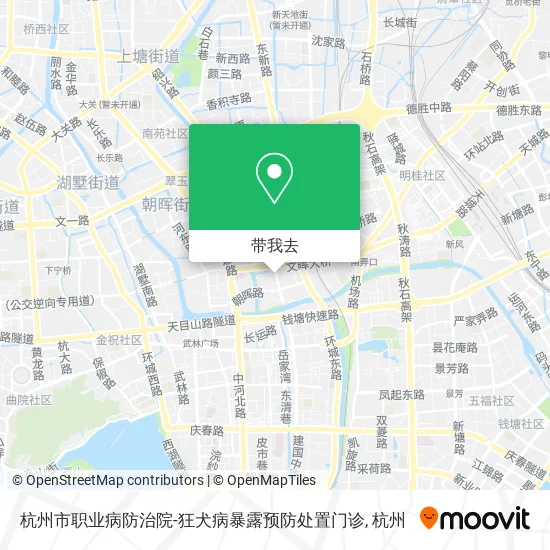 杭州市职业病防治院-狂犬病暴露预防处置门诊地图