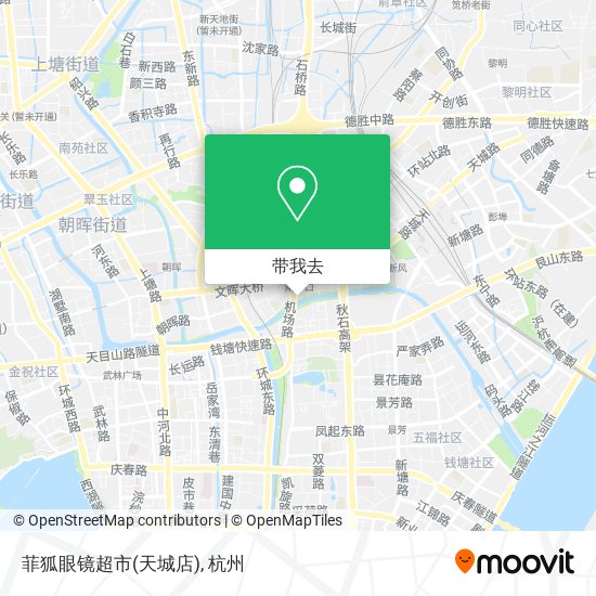 菲狐眼镜超市(天城店)地图