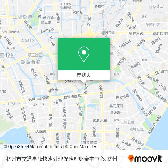 杭州市交通事故快速处理保险理赔金丰中心地图