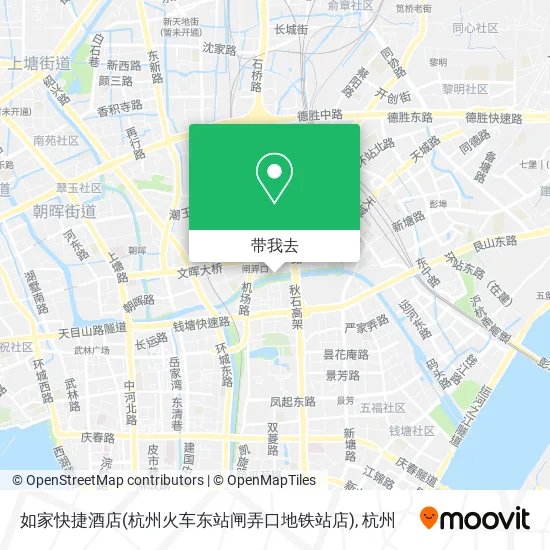 如家快捷酒店(杭州火车东站闸弄口地铁站店)地图