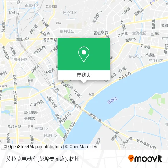 莫拉克电动车(彭埠专卖店)地图