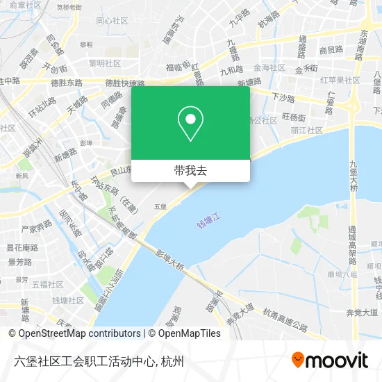 六堡社区工会职工活动中心地图