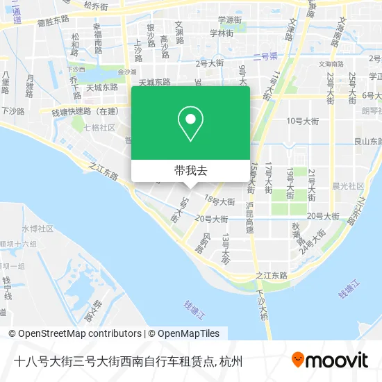 十八号大街三号大街西南自行车租赁点地图