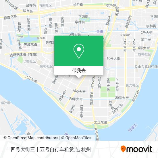 十四号大街三十五号自行车租赁点地图