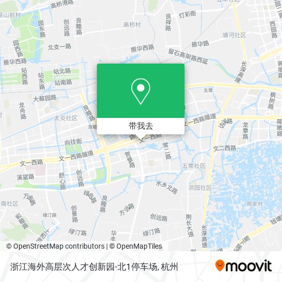 浙江海外高层次人才创新园-北1停车场地图