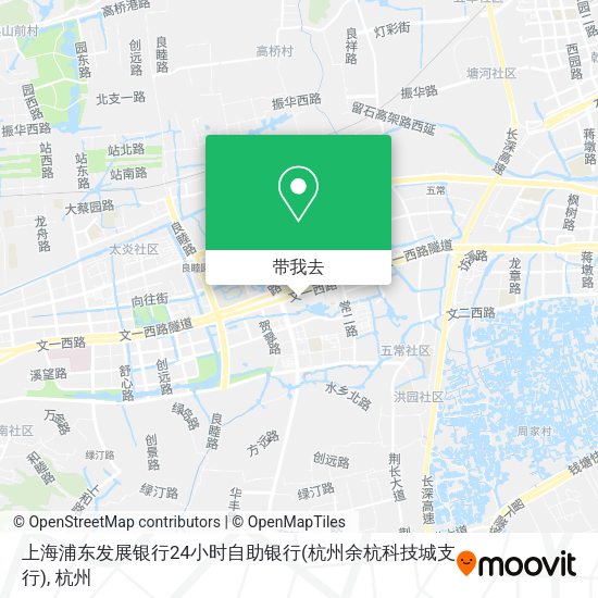 上海浦东发展银行24小时自助银行(杭州余杭科技城支行)地图