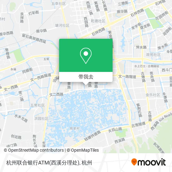 杭州联合银行ATM(西溪分理处)地图