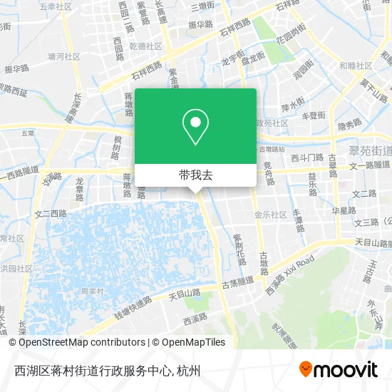 西湖区蒋村街道行政服务中心地图