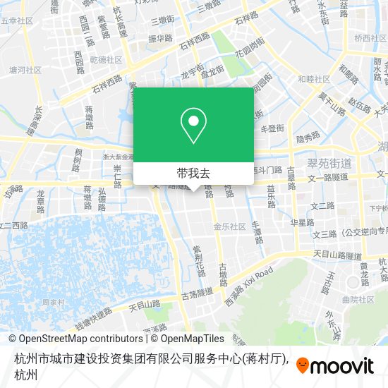杭州市城市建设投资集团有限公司服务中心(蒋村厅)地图