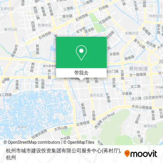 杭州市城市建设投资集团有限公司服务中心(蒋村厅)地图