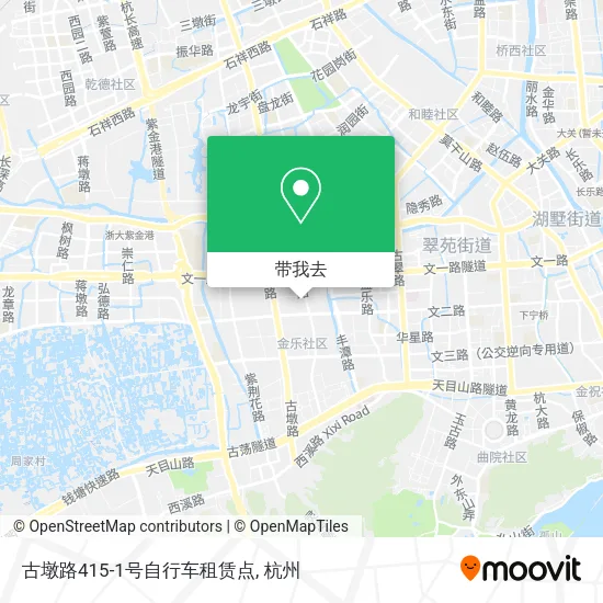 古墩路415-1号自行车租赁点地图