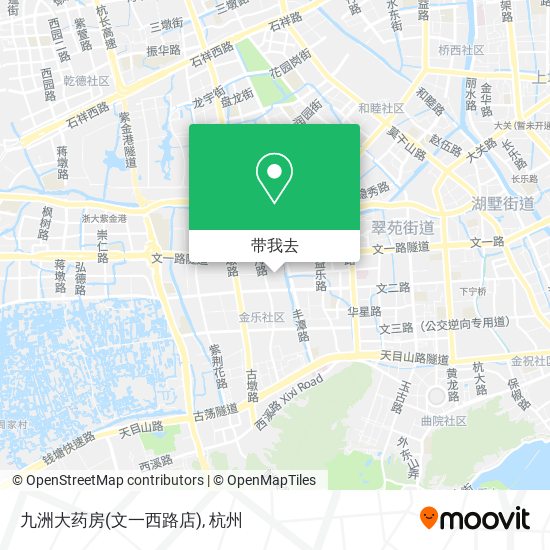 九洲大药房(文一西路店)地图