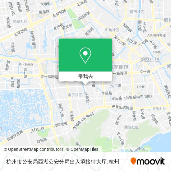 杭州市公安局西湖公安分局出入境接待大厅地图