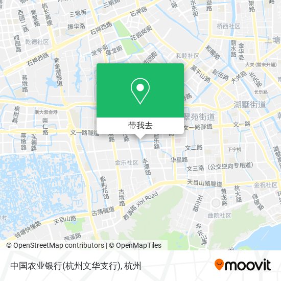中国农业银行(杭州文华支行)地图
