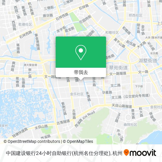 中国建设银行24小时自助银行(杭州名仕分理处)地图