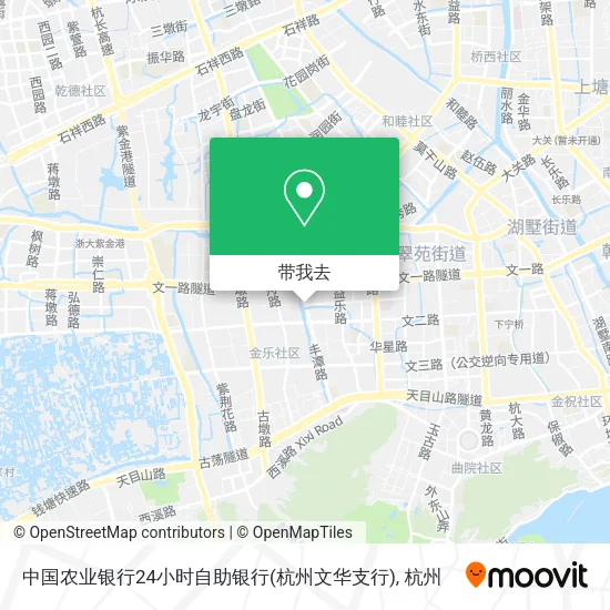 中国农业银行24小时自助银行(杭州文华支行)地图