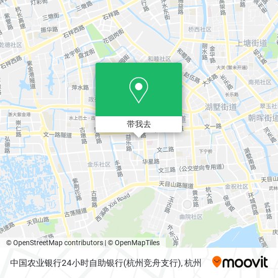 中国农业银行24小时自助银行(杭州竞舟支行)地图