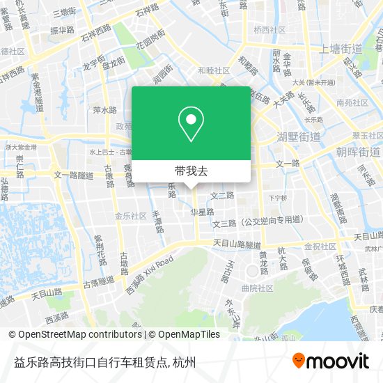 益乐路高技街口自行车租赁点地图
