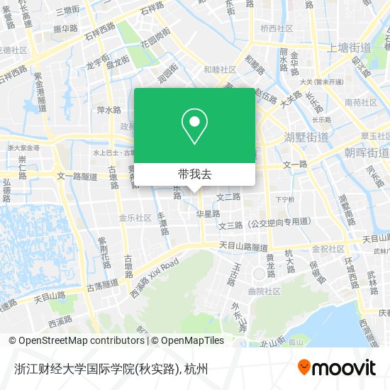浙江财经大学国际学院(秋实路)地图