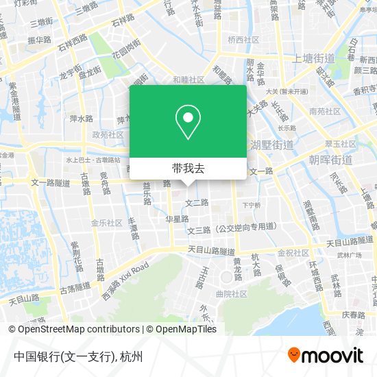 中国银行(文一支行)地图