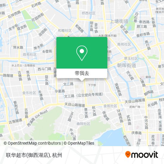 联华超市(御西湖店)地图