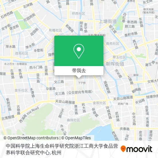 中国科学院上海生命科学研究院浙江工商大学食品营养科学联合研究中心地图