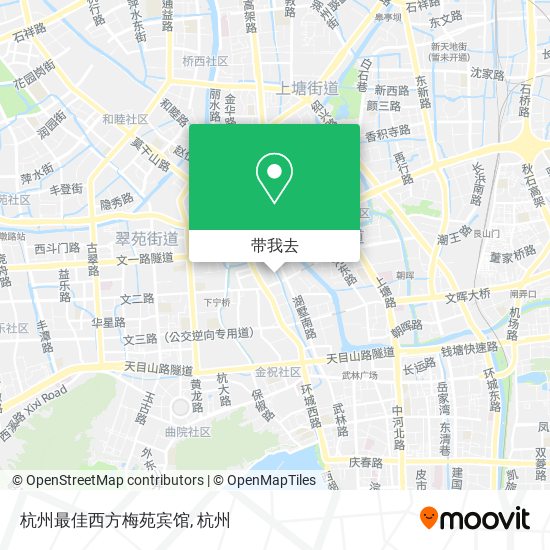 杭州最佳西方梅苑宾馆地图