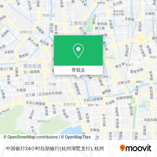 中国银行24小时自助银行(杭州湖墅支行)地图