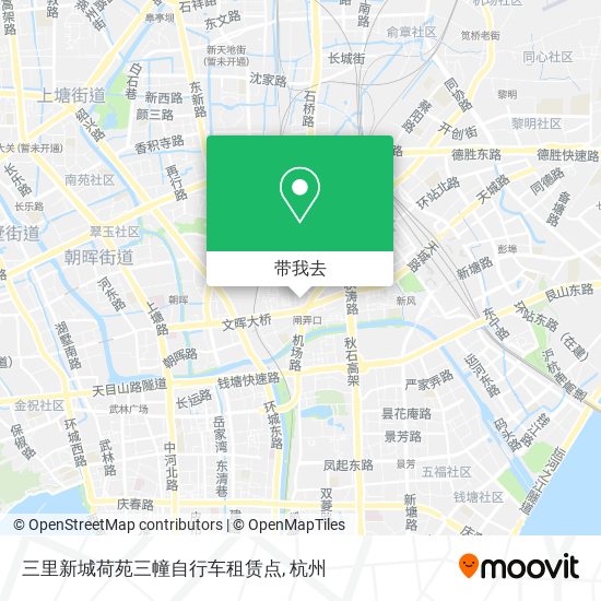三里新城荷苑三幢自行车租赁点地图