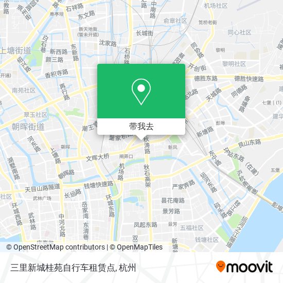三里新城桂苑自行车租赁点地图