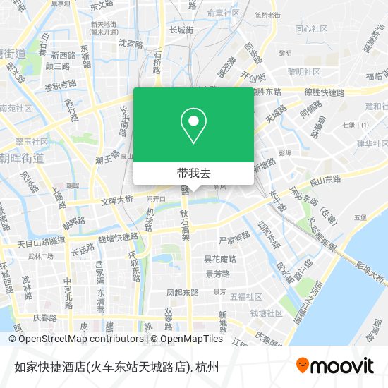 如家快捷酒店(火车东站天城路店)地图