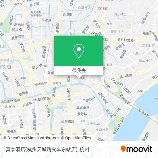 莫泰酒店(杭州天城路火车东站店)地图