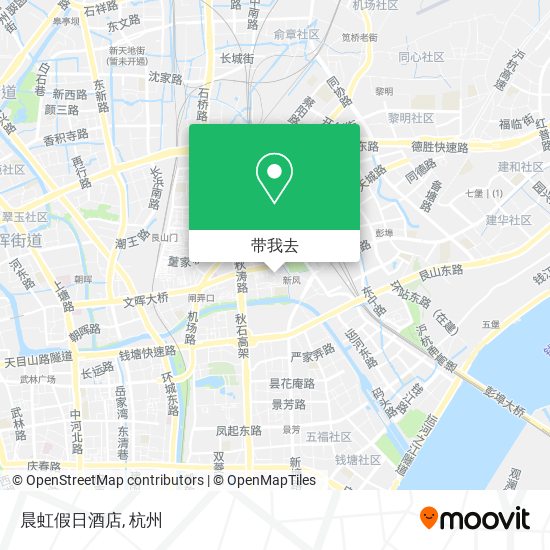 晨虹假日酒店地图