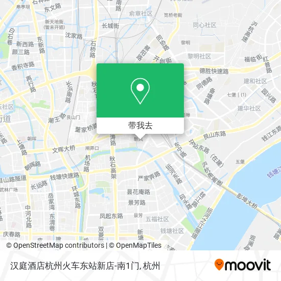 汉庭酒店杭州火车东站新店-南1门地图