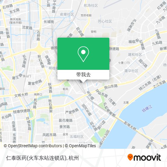 仁泰医药(火车东站连锁店)地图