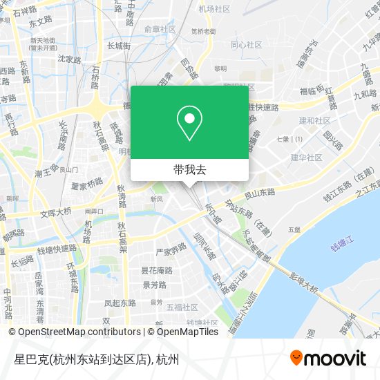 星巴克(杭州东站到达区店)地图