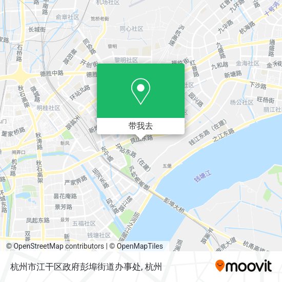 杭州市江干区政府彭埠街道办事处地图