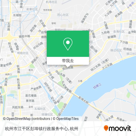 杭州市江干区彭埠镇行政服务中心地图