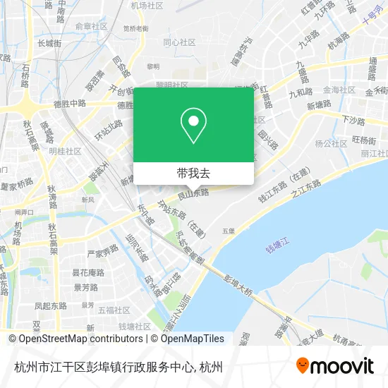 杭州市江干区彭埠镇行政服务中心地图