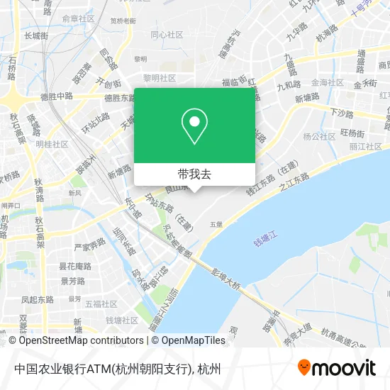 中国农业银行ATM(杭州朝阳支行)地图